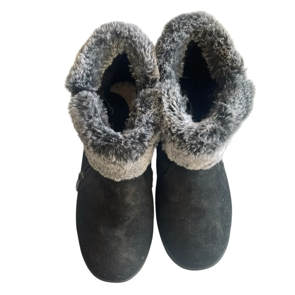 Khombu Black Winter Boots ❄️ with Faux Fur Trim